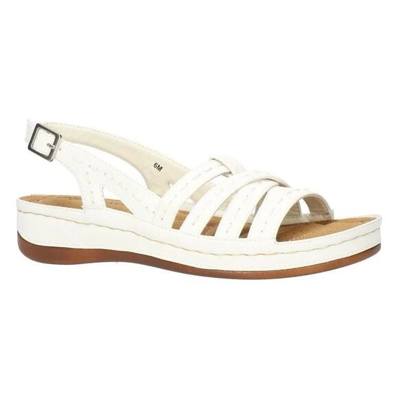 Easy Street Women's Kehlani Slingback Sandals, White,  8M - Picture 1 of 6
